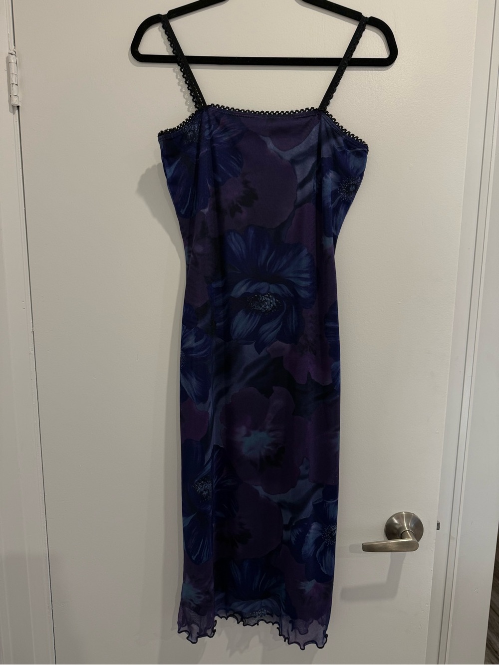 Floral Slip Dress in Deep Purple